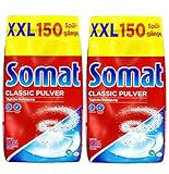 Somat Classic Spülmaschinen Pulver, für tägliche Reinigung, 2er Pack (2 x 3...