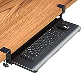 BONTEC Tastaturablage, Unter dem Schreibtisch Ausziehbar mit C Klemme Groß...
