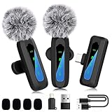 Mexgcom Kabelloses Lavalier Mikrofon für iPhone, Android, Computer PC, Mini...