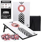 Offizielles Cornhole Set 90x60 - Red Zone - 2 Bretter - 2x4 Taschen (90x60 MDF...