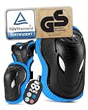 99FLIPS Knieschoner Kinder mit GS [6er Set] GRIND - S/M Blau - Schoner Inliner...