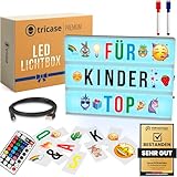 Leuchtkasten mit Buchstaben & Farbwechsel – Light Box Kinder mit 386 Zeichen,...