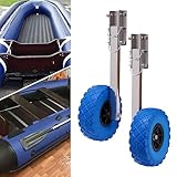 Xigner Slipräder für Schlauchboote Abnehmbare Transporträder mit 25 cm Reifen...