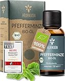 Heldengrün® BIO Pfefferminzöl [100% NATURREIN] - Reines Pfefferminzöl zum...