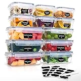 Hibisaws 12er Frischhaltedosen mit Deckel, Gefrierdosen, Essensboxen, BPA-frei...