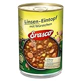 Erasco Linsen-Eintopf mit Würstchen (1 x 400g), In nur 5 Minuten fertig –...