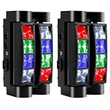 Areyourshop Moving Head (2 PC),8 x 10 W RGBW Bewegliche Lichter,DMX512 Disco/DJ...