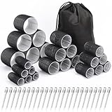 Lockenwickler-Set mit 24 Lockenwicklern (6 Jumbo, 6 L, 6 M, 6 S) und 24 Klammern...
