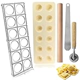 Rainmae Ravioliformen Ravioli-Maker mit 12 Löchern,Aluminiumlegierung,Rund mit...