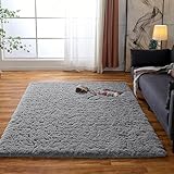 Obundi Shaggy Hochflor-Teppich,Wohnzimmer Weicher Teppich,Anti-Rutsch Unterseite...