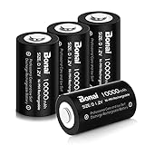 BONAI D Akku 10000mAh Mono D Wiederaufladbar Batterien Hohe Kapazität D Accu...
