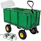 Miweba Bollerwagen MB-550 | 𝟓𝟓𝟎 kg Traglast - Luftreifen - Wände...