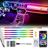 GPJYD Acryl 6 IN 1 Auto Ambientebeleuchtung, RGB LED Auto Innenbeleuchtung Strip...