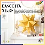 folia 820/2020 - Bastelset Bascetta Stern, Transparent rot, 20 x 20 cm, 32...