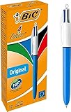 BIC 4 Farben Kugelschreiber Set 4 Colours Original, 12er Pack, Ideal für das...
