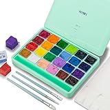 HIMI Gouache-Farbenset, 24 Farben x 30 ml, einzigartiges Geleebecher-Design mit...