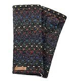 McRon Damen Gestrickte Pulswärmer Stulpen Modell Ines Regenbogen Anthrazit 2...