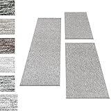 Carpettex Bettumrandung Schlafzimmer 3teilig Kurzflor Teppich Einfarbig Design...