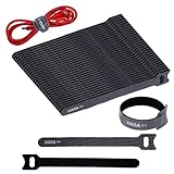 HASA zone Klettband Kabelbinder Klett Schwarz 100 Stück, Kabel Klettband...