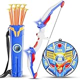 DX DA XIN Pfeil und Bogen Kinder - LED Licht Bogenschießen Spielzeug Set mit 2...