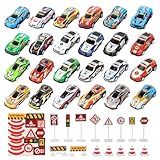 kayqbonke 24 Stück Mini Auto Set, 6,8x3,3x1,8cm Metall Stunt Spielzeugauto Mit...