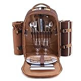 Picknickrucksack für 2 Personen Picknick Rucksack Hamper Kühltasche mit...