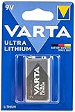 VARTA Batterien 9V Blockbatterie, 1 Stück, Ultra Lithium, hohe Leistung für...