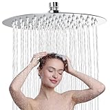 Regendusche Runden 12 Zoll, 304 Edelstahl Duschkopf Regendusche, Wassersparend...
