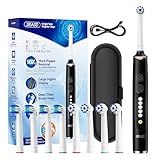 Seago Rotierende Elektrische Zahnbürste mit 8 Aufsteckbürsten, 5 Putzmodi für...