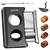 LIHTUN 4-in-1 V-förmiger gerader Zigarrenschneider mit Locher und Verstärker,...