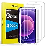 SPARIN Panzer Schutz Glas für iPhone 12/12 Pro Schutzfolie, 4 Stück...