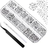 1440pcs 6 Größen Kristall Strasssteine nageldesign Kristallrhinestones, Flache...