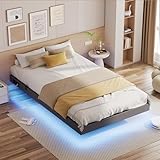 IRONCK Bett 120x200 mit LED Beleuchtung und Ladestation, Bettgestell 120x200cm...