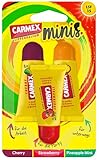 Carmex Minis - Lippenpflege für trockene und spröde Lippen, Lippenbalsam mit Vaseline, Vitamin E, Bienenwachs und Sonnenschutz, intensive Feuchtigkeitspflege, im praktischen Mini Format - (3 x 5g)