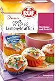 RUF Mini-Lemon-Muffins, Backmischung mit Zitronen-Geschmack, Zitronenglasur und...