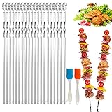 Grillspieße edelstahl,20 Stück grillspieße aus rostfreiem edelstahl,Grill...