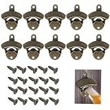 Houkary 10 Stück Flaschenöffner Wand, Gusseisen Wandflaschenöffner...