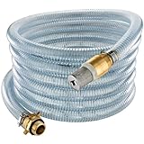 Poppstar PVC Ansaugschlauch 7m mit Edelstahlsaugkorb und Messing...