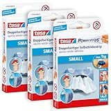 tesa Powerstrips Small im 3er Pack - Doppelseitige Klebestreifen zur Montage von...