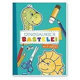 TRÖTSCH - Kinderbastelei 'Dinosaurier' | Bastelbuch mit einfachen Vorlagen zum Ausmalen, Ausschneiden und Kleben: Perfektes erstes Bastelbuch mit ... (Dinosaurierwelt: Alles rund um die Dinos)