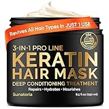 SUNATORIA Keratin Haarmaske - Professionelle Behandlung für Haarreparatur,...