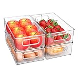 Diwoker Kühlschrank Organizer Stapelbar, Aufbewahrungsbox Küche Organizer,...