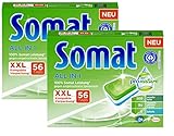 Somat All in 1 Pro Nature Spülmaschinen-Tabs, 112 (2x56) Tabs, umweltfreundlich...