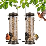 MIXXIDEA Futterspender für Wildvögel, aus Edelstahl, zum Aufhängen, für...