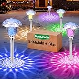 BEAU JARDIN 8er Set Solarlampen Gartenbeleuchtung [Energieklasse A+] –...