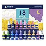 INK LAB Stofffarben Set 18 Farben 3D Wasserfest Textilfarbe Stoffmalfarben mit...