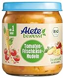 Alete Bio Gläschen Tomaten-Frischkäse-Nudeln, Babynahrung in Bio-Qualität,...