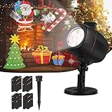 OUSFOT LED Projektorlampe Weihnachten mit 16 Folien Projektor Lichter IP65...