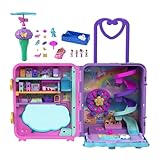 Polly Pocket Pollyville Urlaub im Rollkoffer - 4 Puppen, 1 Fahrzeug, 25+...