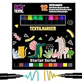 K2 TEXTIL 12 | 24er-Pack Textilstifte Waschmaschinenfest, Textilmarker zum...